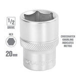 OEMTOOLS 22400 20 mm 1/2 Inch Drive 6 Pt. Socket Additional Image 1