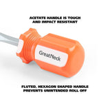 GreatNeck 73010 3/16 x 1.5 Inch Slotted Square Shank Stubby Screwdriver Additional Image 1