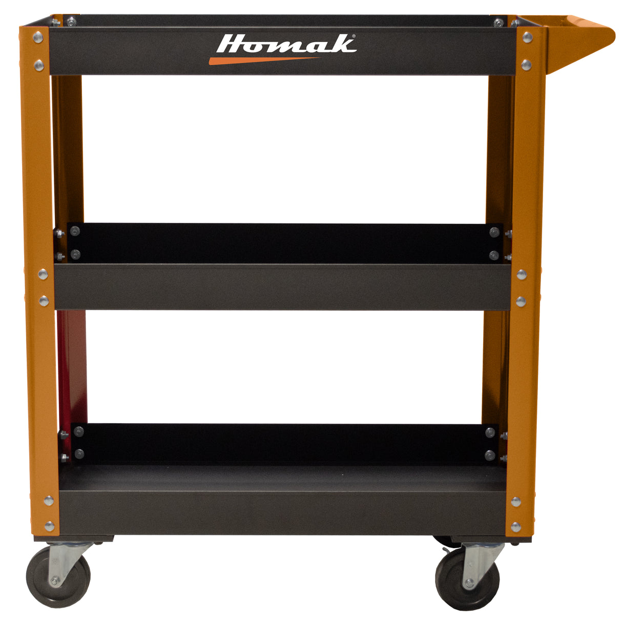 Homak HOMOB06030031 30in. 3-Tier Metal Service Cart Additional Image 5