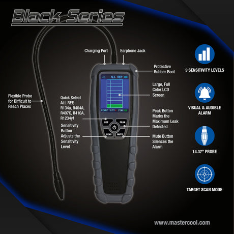 Mastercool 55600-A Black Series Infrared Refrigerant Leak Detector Additional Image 3