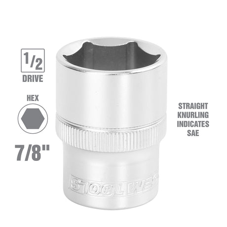 OEMTOOLS 22366  1/2in. Drive Socket (7/8 Inch) Additional Image 1
