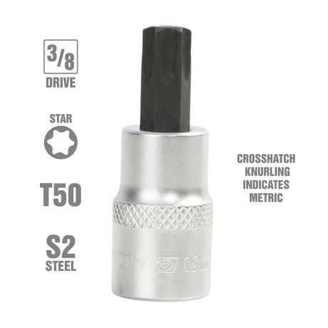 OEMTOOLS 22770 3/8 Inch Drive Star Socket Bit (T50) Additional Image 1