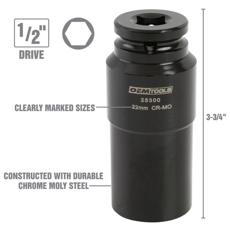 OEMTOOLS 25300 22 mm Crank Bolt Socket Additional Image 3