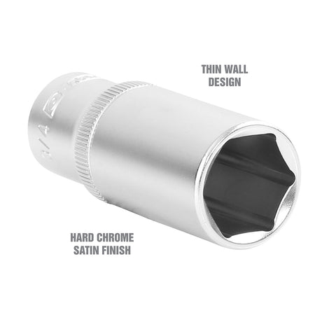 OEMTOOLS 22348 3/8 Inch Drive Deep Wall Socket (3/4 Inch) Additional Image 2