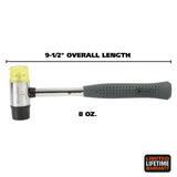 GreatNeck 35PM Steel Plastic/Rubber Mallet (8 Oz.) Additional Image 1