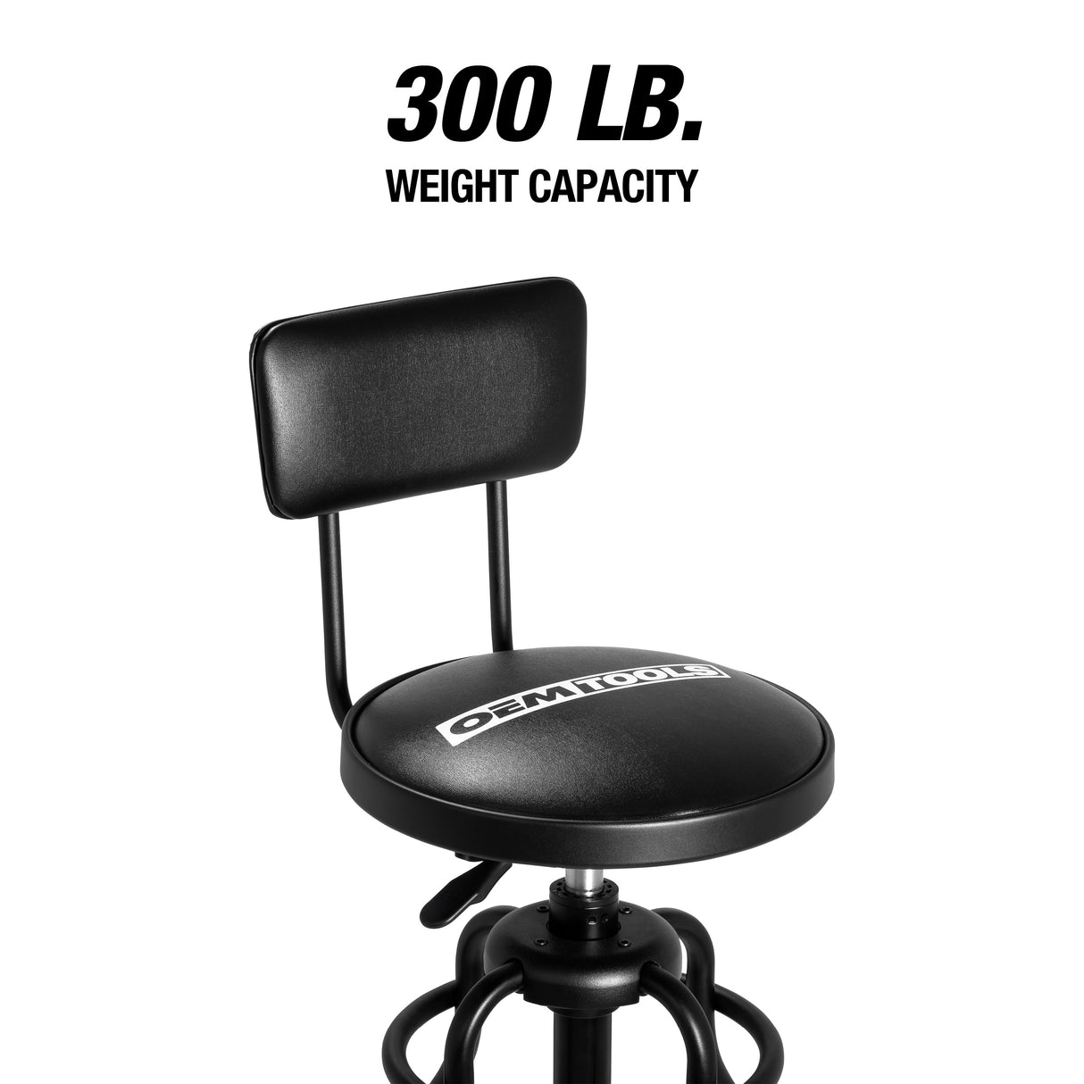 OEMTOOLS 25700 Double Ring Adjustable Stool With Backrest Additional Image 1