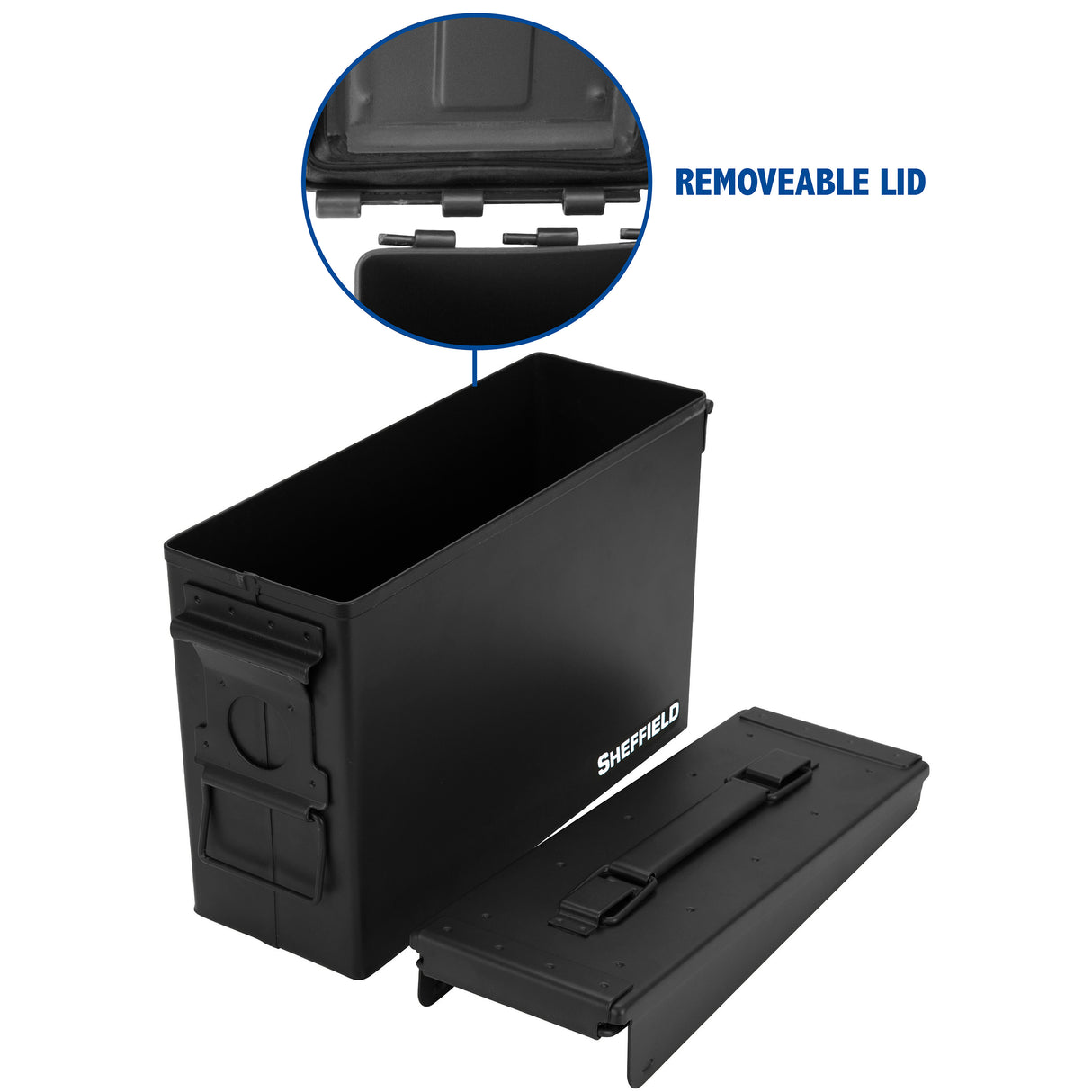Sheffield 12641 Military Style .30-Cal Ammo Can - Black Additional Image 6