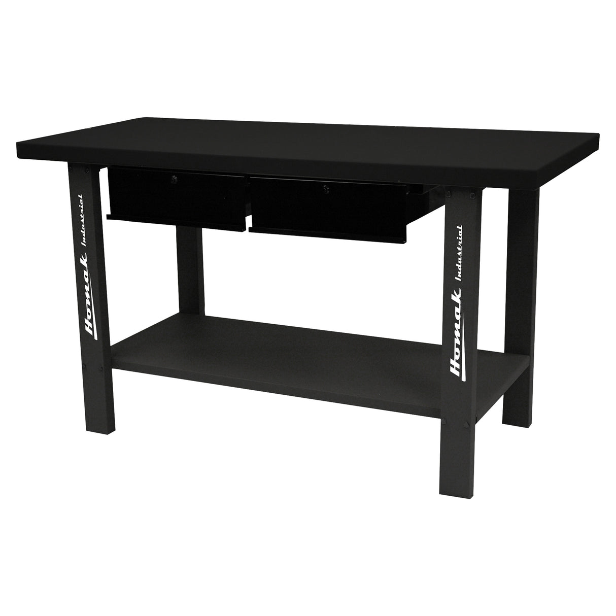 Homak GW00550170 59″ Industrial Steel Workbench With 2 Drawers Main Image