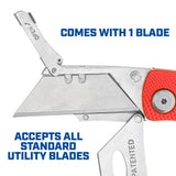 Sheffield 12614 Folding Lock Back® Utility Knife - Red Additional Image 2