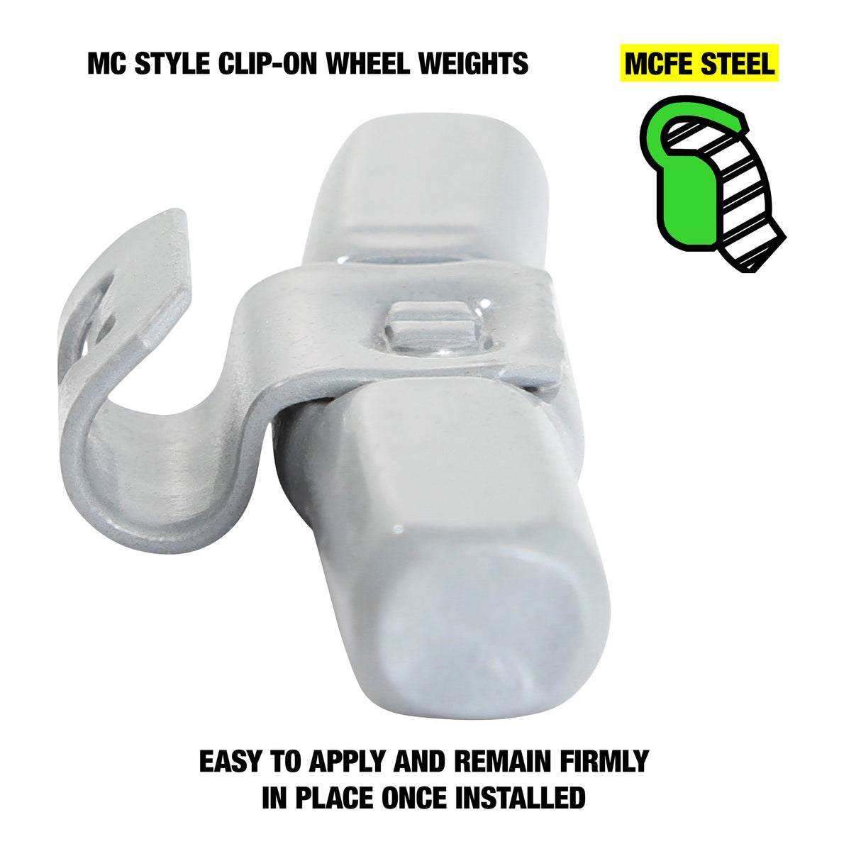 OEMTOOLS 23230 1.50 Oz. MC Style Steel Wheel Weight - 1 Box of 25 Additional Image 2