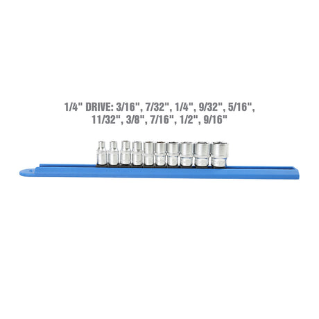 OEMTOOLS 22952 10 Piece 1/4in. Drive Socket Set (SAE) Additional Image 2