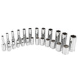 GreatNeck 18622 22 Piece 1/4 Drive Deep/Shallow Socket Set with Tray (Metric) Main Image