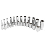 GreatNeck 18622 22 Piece 1/4 Drive Deep/Shallow Socket Set with Tray (Metric) Main Image