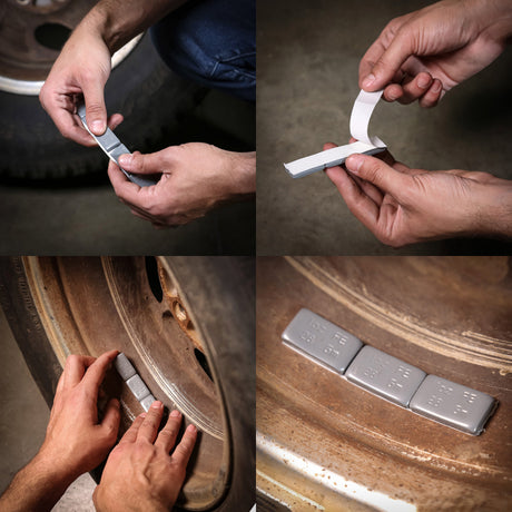 OEMTOOLS 23214 1.00 oz. Low Profile Steel Adhesive Wheel Weights, 16 Strips of 7, 112 Pieces Per Box Additional Image 7