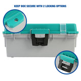 Sheffield 12671 13in. Tackle Box-Teal/Gray Additional Image 2