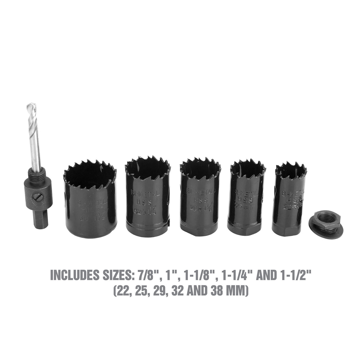 OEMTOOLS 24378 6 Piece Bi-Metal Hole Saw Set Additional Image 4