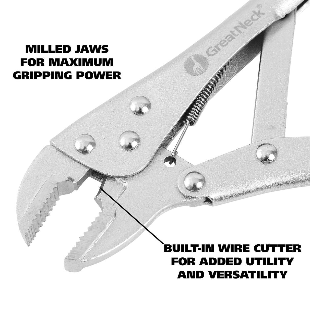 GreatNeck S7SC Straight Jaw Locking Pliers (7 Inch) Additional Image 2