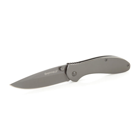 Sheffield 12169 Berda Steel 3in. Drop Point Assisted Opening Knife Main Image