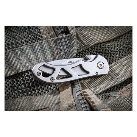 Sheffield 12931 Alloy Series Skeleframe 2.25in. Drop-Point Folding Knife Additional Image 7