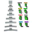 OEMTOOLS 68954A Complete Wheel Weight Kit, Weights Only Main Image