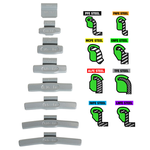 OEMTOOLS 68954A Complete Wheel Weight Kit, Weights Only Main Image