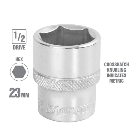 OEMTOOLS 22403 23 mm 1/2 Inch Drive Socket Additional Image 1