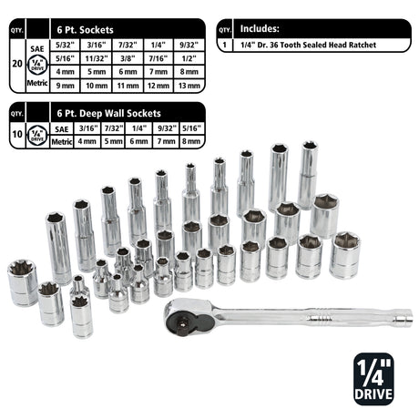 GreatNeck HC82U 82-Piece Multi-Drive Mechanic's Tool Set - SAE and Metric Additional Image 3