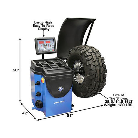 Atlas Equipment ATETCWB-COMBO2-FPD TC289 Rim Clamp Tire Changer + WB41 Wheel Balancer Combo Package Additional Image 4