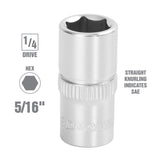 OEMTOOLS 22226 1/4 Inch Drive 6 Pt. Socket (5/16 Inch) Additional Image 1