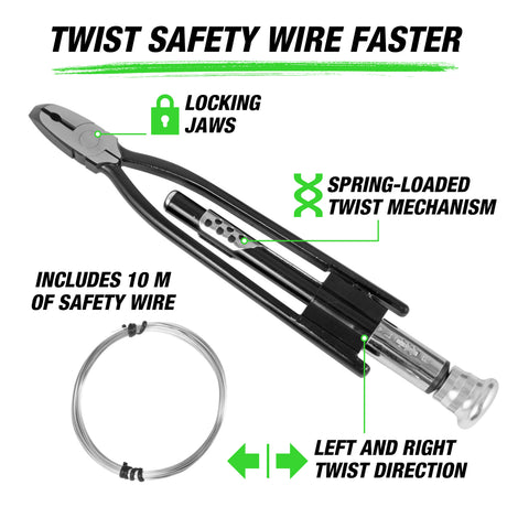 OEMTOOLS 22662 9-inch Reversible Wire Twister Pliers with Wire Additional Image 1