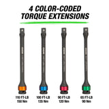 OEMTOOLS 24228 8 Piece Torque Limiting Extension & Thin Wall Socket Set Additional Image 2