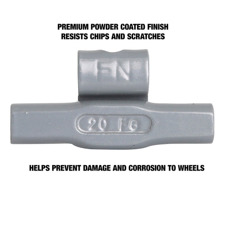 OEMTOOLS 23265 20 gm. FN Style Steel Wheel Weight - 1 Box of 25 Additional Image 3