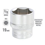 OEMTOOLS 22293 3/8 Inch Drive 6 Pt. Socket (19 mm) Additional Image 1