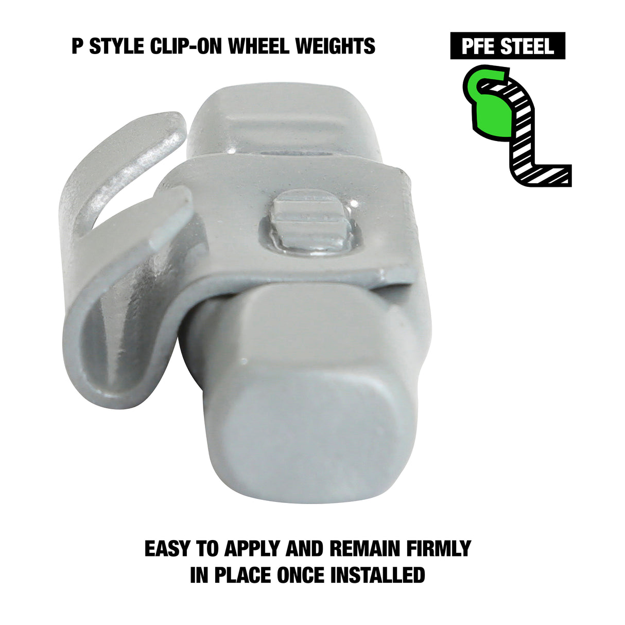 OEMTOOLS 23225 1.00 Oz. P Style Steel Wheel Weight - 1 Box of 25 Additional Image 2