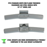 OEMTOOLS 23229 1.75 Oz. P Style Steel Wheel Weight - 1 Box of 25 Additional Image 1