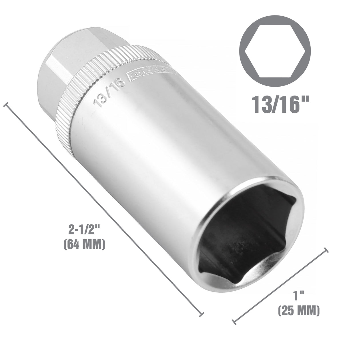 OEMTOOLS 22883 13/16 Inch 3/8in. Drive Magnetic Spark Plug Socket Additional Image 1