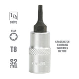 OEMTOOLS 22760 1/4 Inch Drive Star Socket Bit (T8) Additional Image 1
