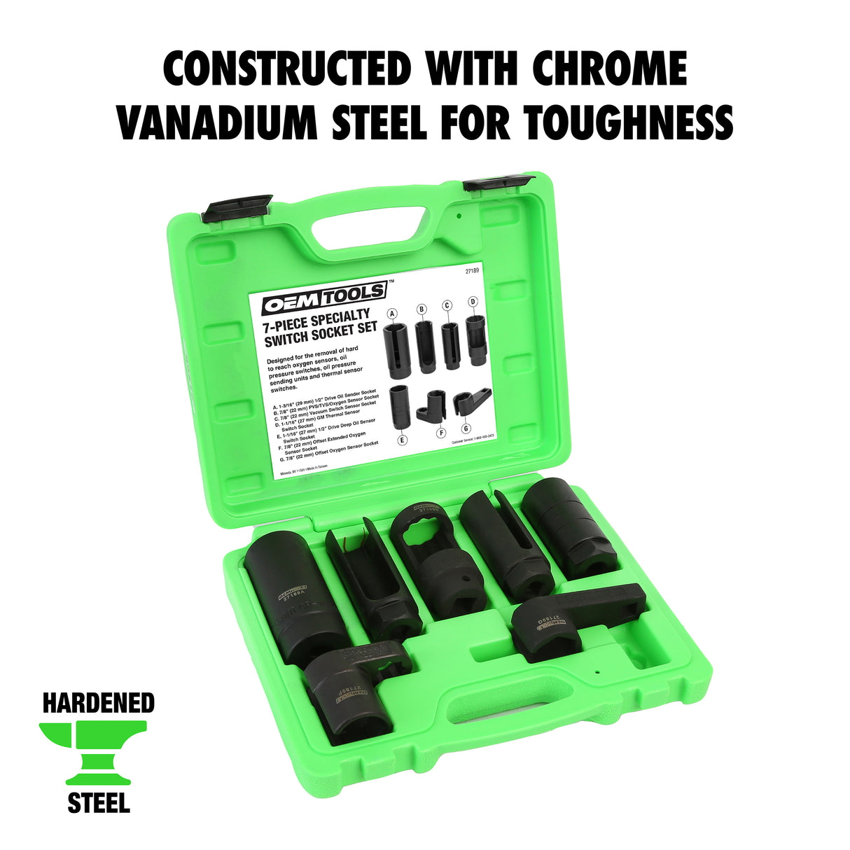 OEMTOOLS 27189 7 Piece Specialty Switch Socket Set Additional Image 3