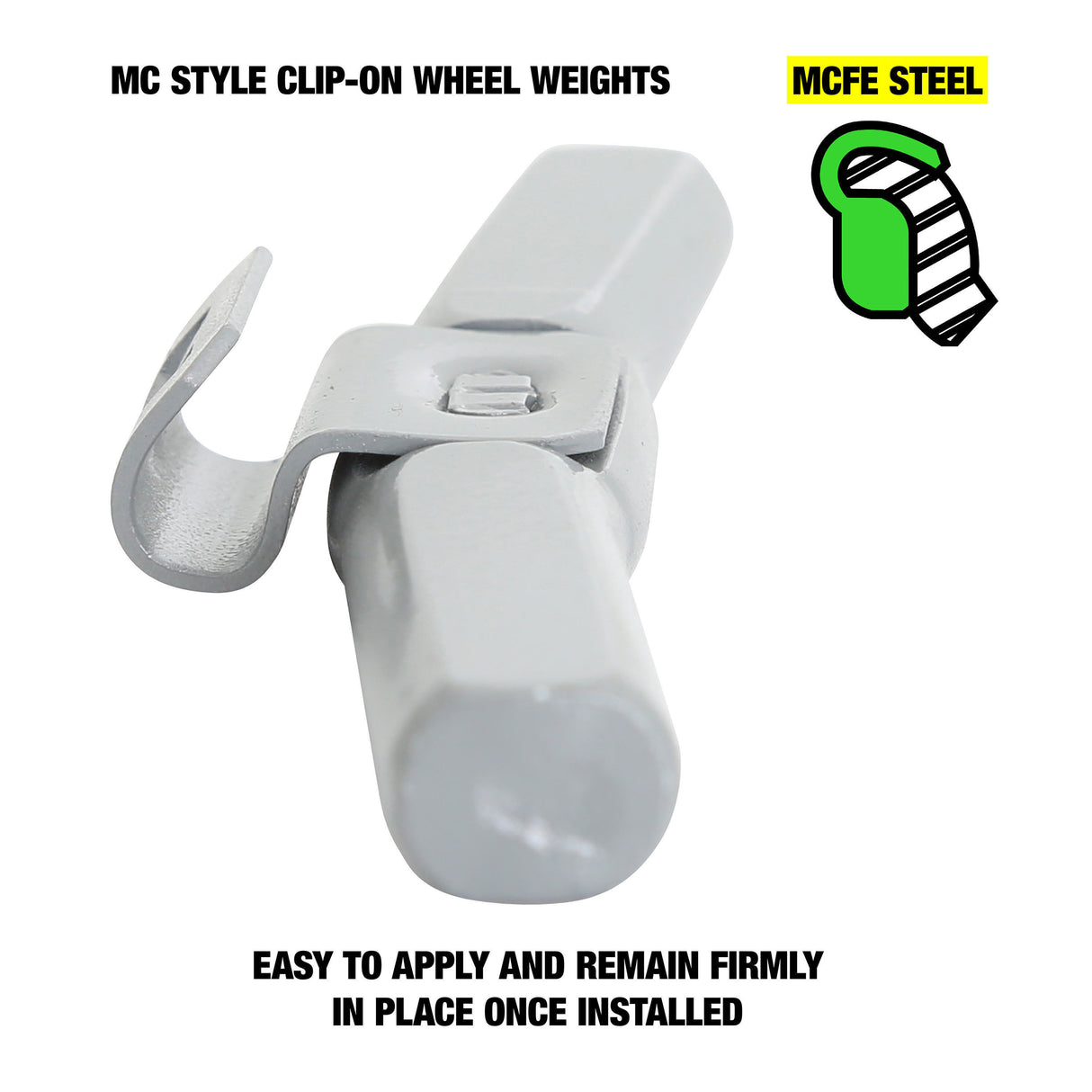 OEMTOOLS 23262 2.75 oz. MC Style Steel Wheel Weight - 1 Box of 25 Additional Image 2