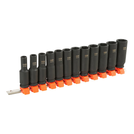OEMTOOLS 25588 12 Piece 3/8 Inch Deep Impact Socket Set (Metric) Main Image
