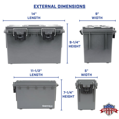 Sheffield 2PK Combo Field Box Set Standard and XL- Gray Additional Image 1