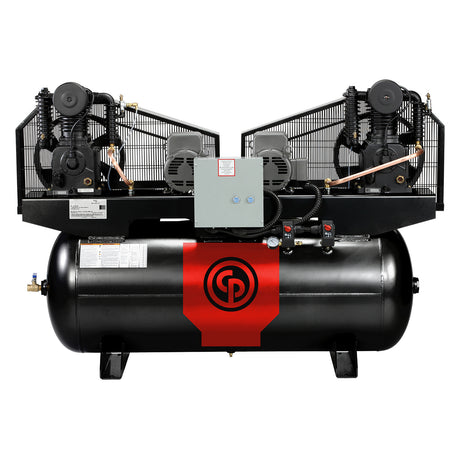 Chicago Pneumatic RCP-C15121D 2 x 7.5 HP 1Ph Duplex 2 Stage Cast Iron 120 Gallon Main Image