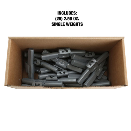OEMTOOLS 23260 2.50 Oz. MC Style Steel Wheel Weight - 1 Box of 25 Additional Image 4