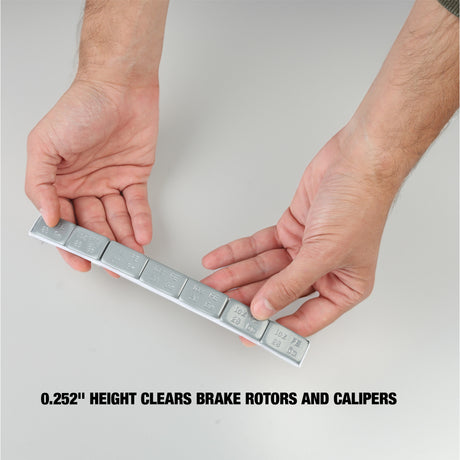 OEMTOOLS 23214 1.00 oz. Low Profile Steel Adhesive Wheel Weights, 16 Strips of 7, 112 Pieces Per Box Additional Image 3