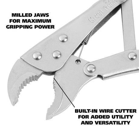GreatNeck C10WC Curved Jaw Locking Pliers (10 Inch) Additional Image 2