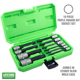 OEMTOOLS 23907 10 Piece Magnetic Long Triple Square Bit Socket Set Additional Image 1