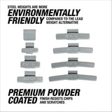 OEMTOOLS 68957 Wheel Weight Starter Kit, Weights Only Additional Image 2
