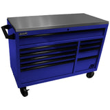 Homak 54in. RS PRO 10 Drawer Rolling Cabinet w/Stainless Steel Top-Blue Main Image