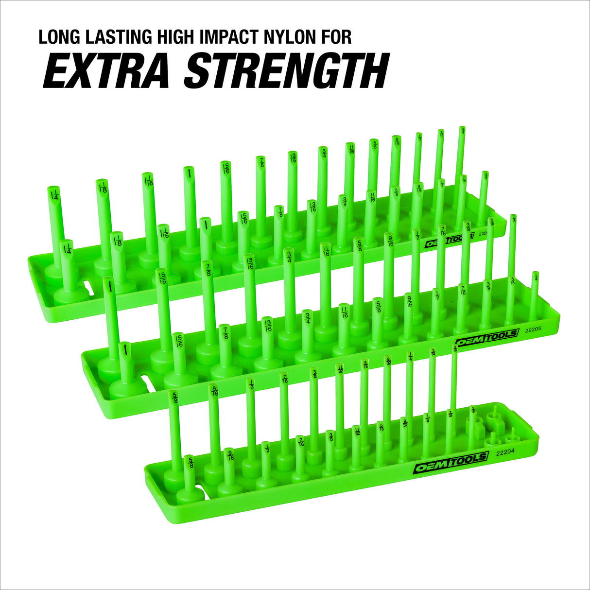 OEMTOOLS 22207 3 Piece Socket Tray Set (SAE) Additional Image 2