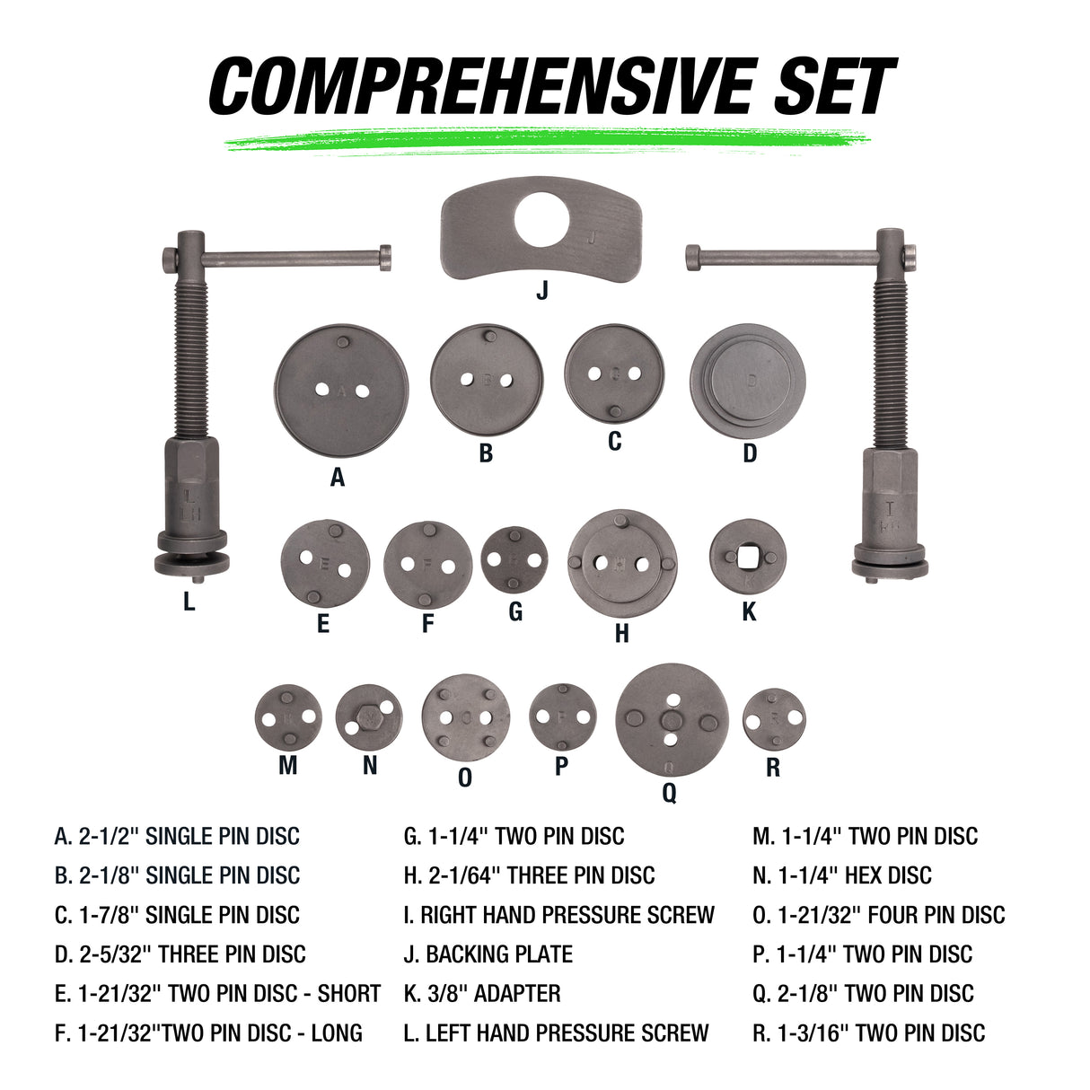 OEMTOOLS 27113 18-Piece Disc Caliper Set Additional Image 1